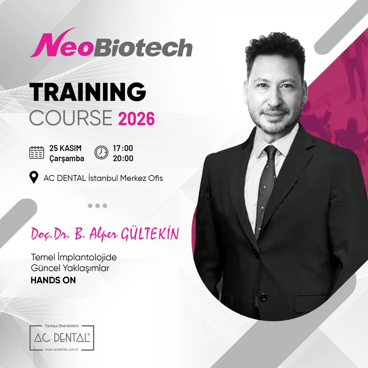 NEOBIOTECH <br> TRAINING COURSE <br> DOÇ.DR. <br> ALPER GÜLTEKİN