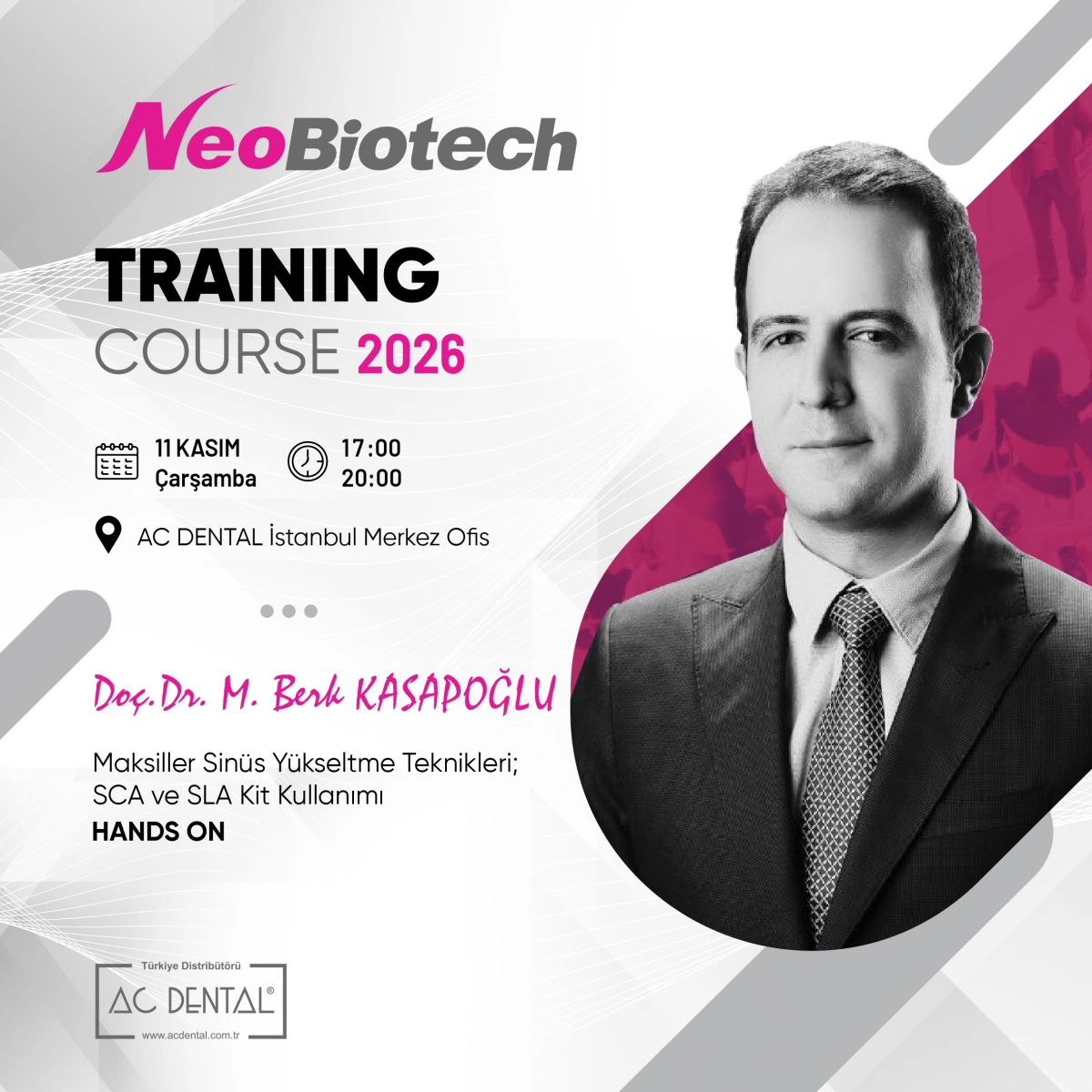 NEOBIOTECH <br> TRAINING COURSE <br> DOÇ.DR. <br> BERK KASAPOĞLU
